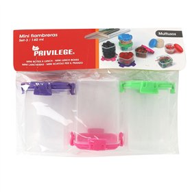 Set of lunch boxes Privilege 140 ml 6,8 x 5 x 5 cm 3 Pieces (24 Units)