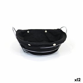 Breadbasket My Bar Black Metal 26 x 23,5 x 11,2 cm (12 Units)