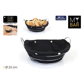 Breadbasket My Bar Black Metal 26 x 23,5 x 11,2 cm (12 Units)