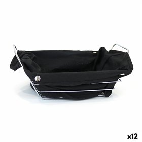 Breadbasket My Bar Black Metal Rectangular 29 x 20 x 11,7 cm (12 Units)