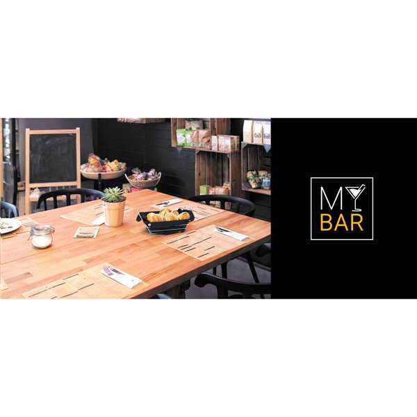 Breadbasket My Bar Black Metal Rectangular 29 x 20 x 11,7 cm (12 Units)