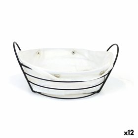Breadbasket My Bar White Metal 26 x 23,5 x 11,2 cm (12 Units)