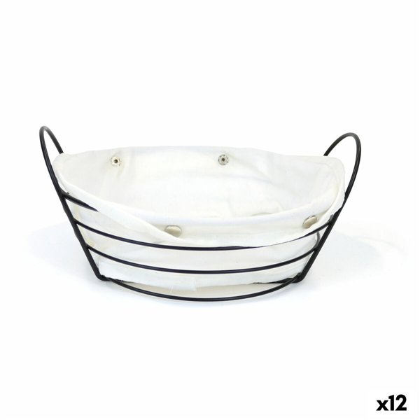 Breadbasket My Bar White Metal 26 x 23,5 x 11,2 cm (12 Units)