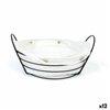 Breadbasket My Bar White Metal 26 x 23,5 x 11,2 cm (12 Units)