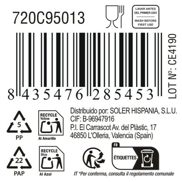 Snack Bowl La Mediterránea Pica-pica 14 x 11,2 x 3,7 cm (24 Units)