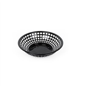 Bread Basket Black Plastic Circular 19,6 x 19,6 x 4,6 cm (24 Units)