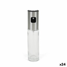 Cruet La Mediterránea Luxe Transparent Silver Glass 100 ml (24 Units)