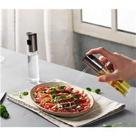 Cruet La Mediterránea Luxe Transparent Silver Glass 100 ml (24 Units)