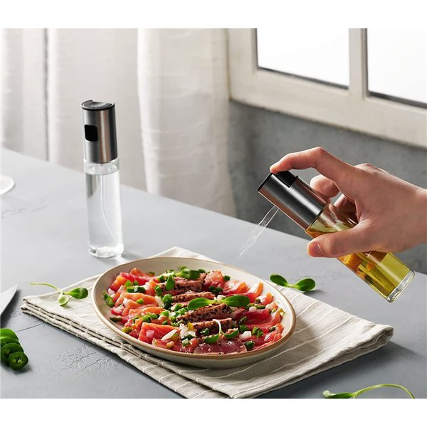 Cruet La Mediterránea Luxe Transparent Silver Glass 100 ml (24 Units)