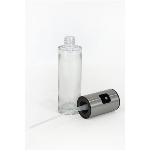 Cruet La Mediterránea Luxe Transparent Silver Glass 100 ml (24 Units)