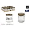 Glass Jar La Mediterránea WOOD 250 ml (24 Units)