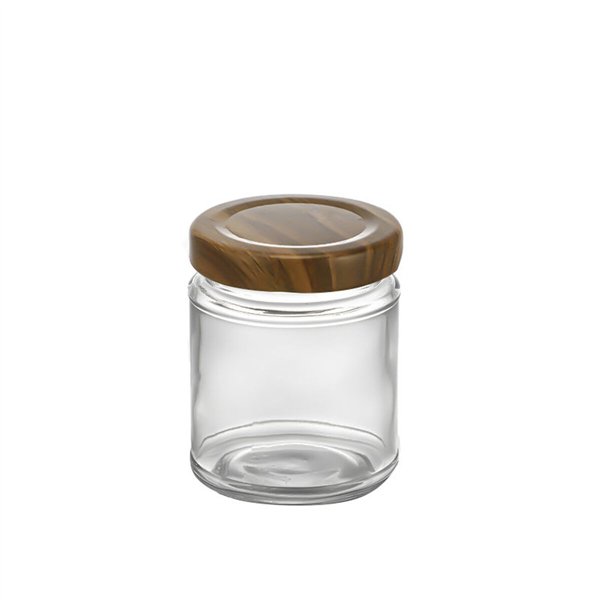 Glass Jar La Mediterránea WOOD 250 ml (24 Units)