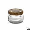 Glass Jar La Mediterránea WOOD 140 ml (24 Units)