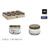 Glass Jar La Mediterránea WOOD 140 ml (24 Units)