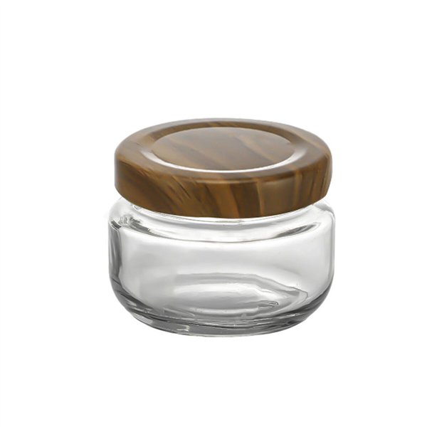 Glass Jar La Mediterránea WOOD 140 ml (24 Units)