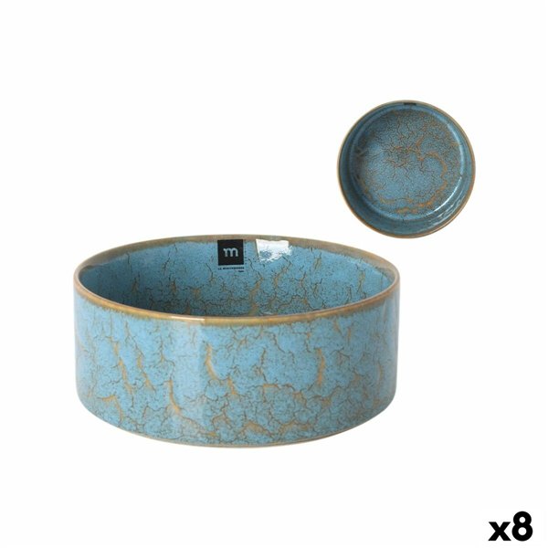 Bowl La Mediterránea Scratch blue 20,6 x 7,8 cm (8 Units)