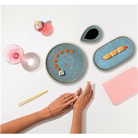 Bowl La Mediterránea Scratch blue 20,6 x 7,8 cm (8 Units)