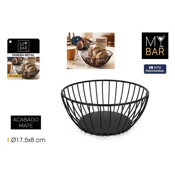 Breadbasket My Bar Black Metal Circular (12 Units)