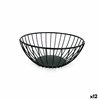 Breadbasket My Bar Black Metal Circular 20 x 8 cm (12 Units)
