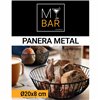 Breadbasket My Bar Black Metal Circular 20 x 8 cm (12 Units)