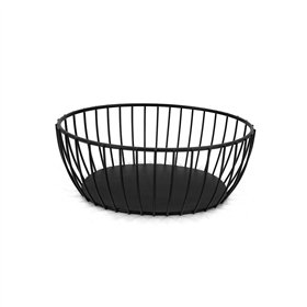 Breadbasket My Bar Black Metal Oval 20 x 15 x 8 cm (12 Units)