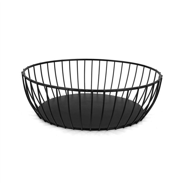 Breadbasket My Bar Black Metal Oval 24 x 19 x 8 cm (12 Units)