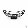 Breadbasket My Bar Black Metal Oval 25 x 13,5 x 9 cm (12 Units)