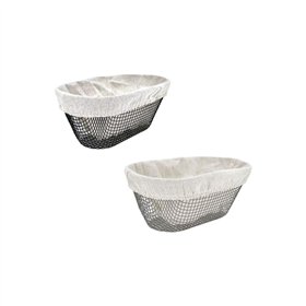 Bread Basket Metal Oval 25 x 13 x 10 cm (18 Units)