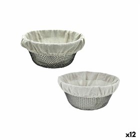 Bread Basket Metal 23 x 23 x 10 cm (12 Units)