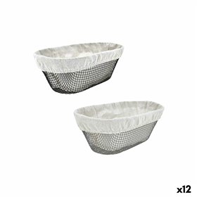Bread Basket Metal Oval 28 x 15 x 10 cm (12 Units)