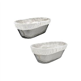 Bread Basket Metal Oval 28 x 15 x 10 cm (12 Units)