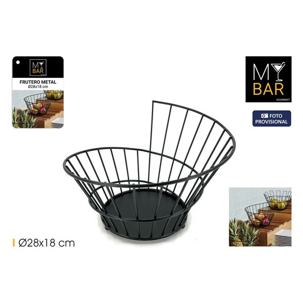 Fruit Bowl My Bar Metal 28 x 18 cm (12 Units)