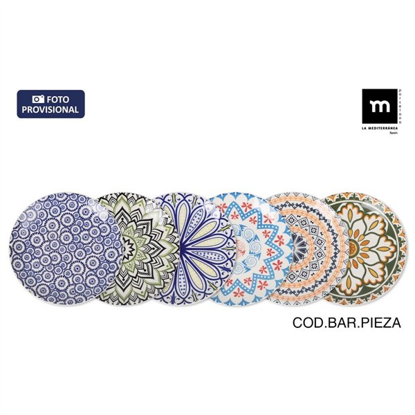 Serving Platter La Mediterránea Kaito Circular (18 Units)