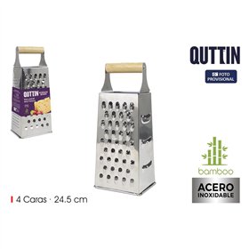Grater Quttin Bamboo 10,6 x 8 x 24,5 cm (24 Units)