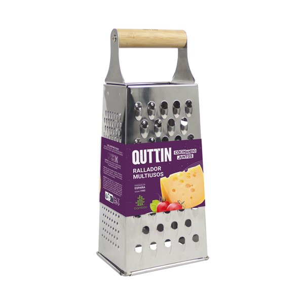 Grater Quttin Bamboo 10,6 x 8 x 24,5 cm (24 Units)