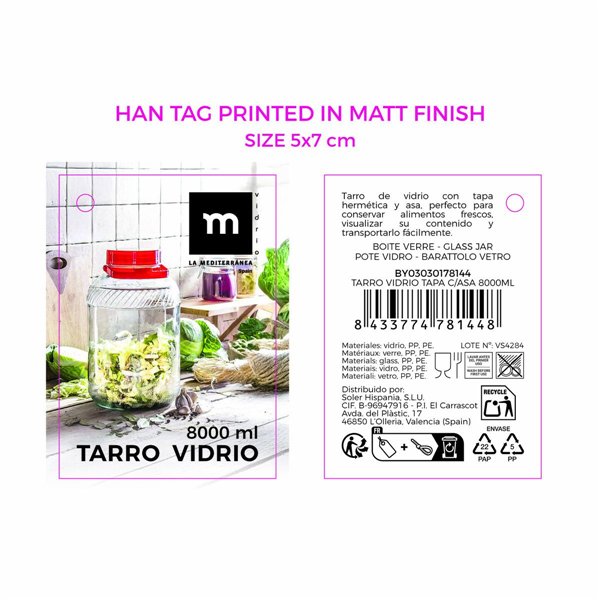 Tin La Mediterránea 8 L (4 Units)