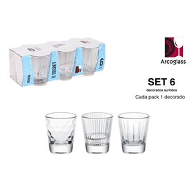 Set of Shot Glasses Arcoglass Secret 50 ml 6 Pieces (18 Units)