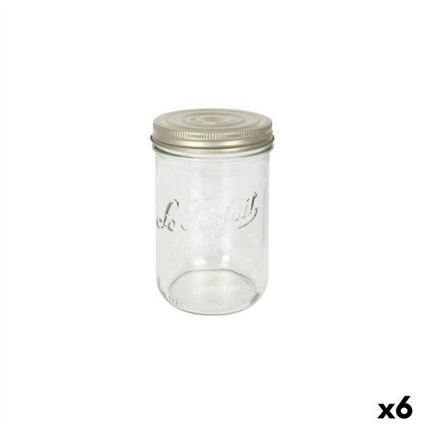 Jar Le Parfait Wiss Transparent Golden 500 ml Hermetic (6 Units)