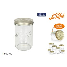 Jar Le Parfait Wiss Transparent Golden 500 ml Hermetic (6 Units)