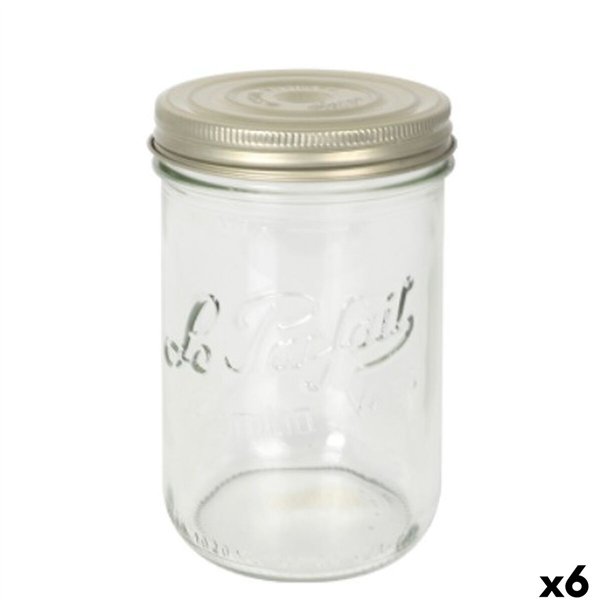 Jar Le Parfait Wiss Transparent Golden 500 ml Hermetic (6 Units)