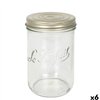 Jar Le Parfait Wiss Transparent Golden 500 ml Hermetic (6 Units)