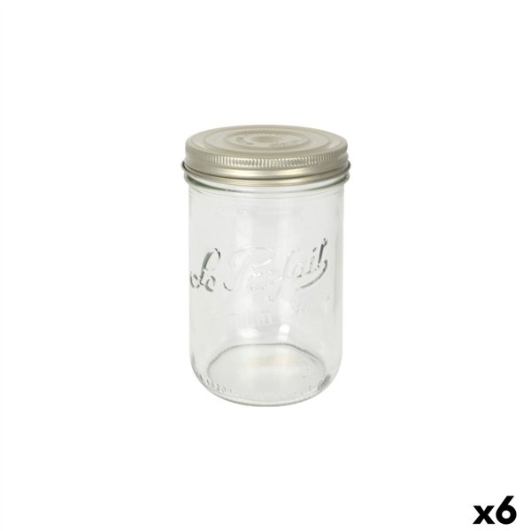Jar Le Parfait Wiss Transparent Golden 750 ml Hermetic (6 Units)