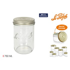 Jar Le Parfait Wiss Transparent Golden 750 ml Hermetic (6 Units)