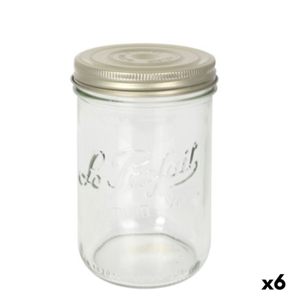 Jar Le Parfait Wiss Transparent Golden 750 ml Hermetic (6 Units)