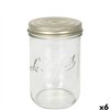 Jar Le Parfait Wiss Transparent Golden 750 ml Hermetic (6 Units)