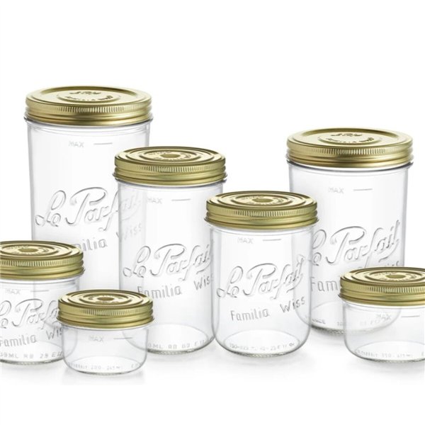 Jar Le Parfait Wiss Transparent Golden 750 ml Hermetic (6 Units)