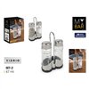 Salt Shaker with Lid My Bar Metal 47 ml 2 Pieces (24 Units)
