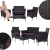 Комплект садовой мебели из техноротанга Springos GF0059 диван, 2 кресла и стол коричневый