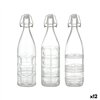 Glass Bottle La Mediterránea Transparent Glass 1 L (12 Units)
