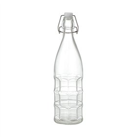 Glass Bottle La Mediterránea Transparent Glass 1 L (12 Units)